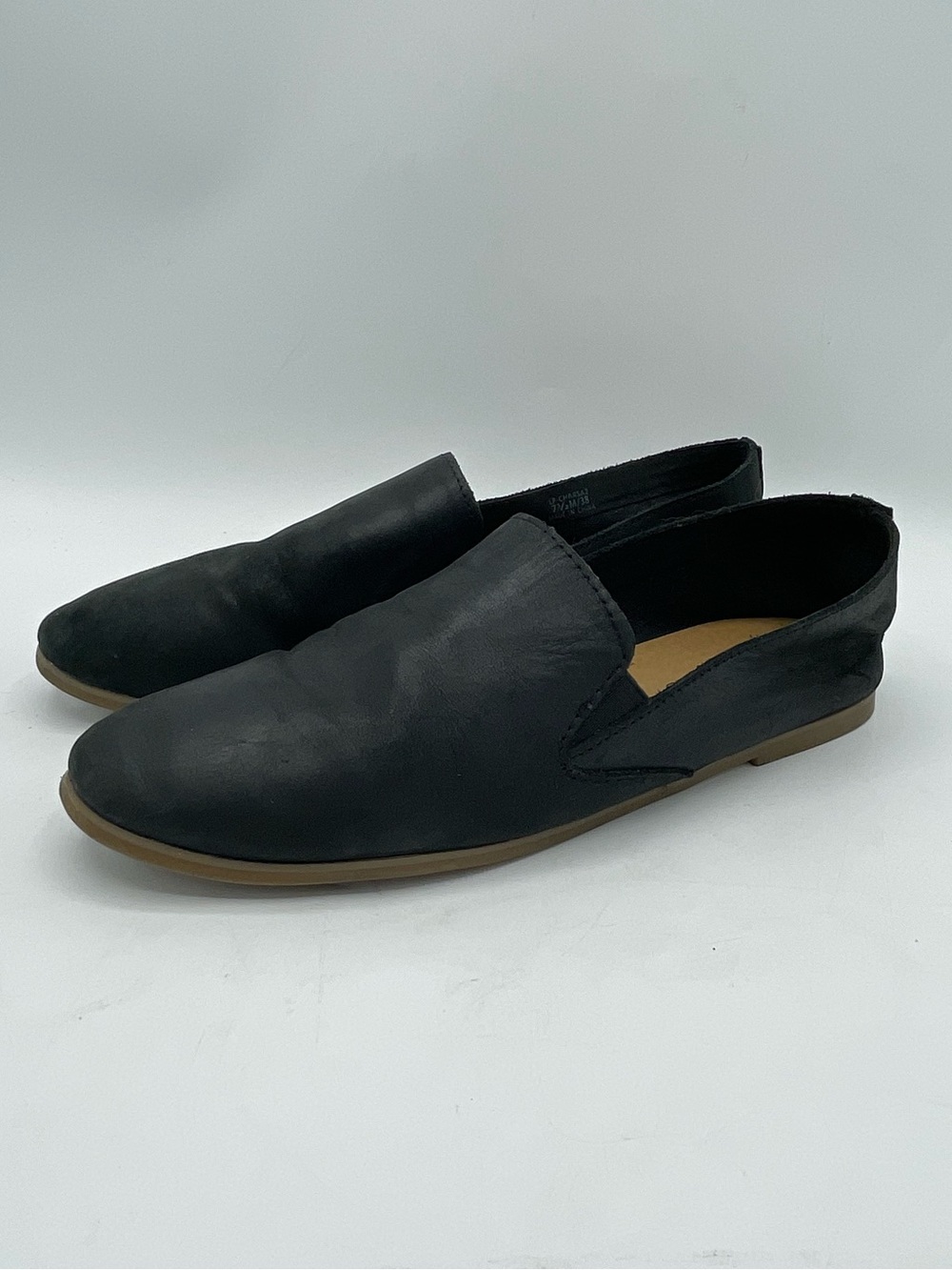 Lucky Brand Charsa 2 Black Leather Slip-On Casual Loafers